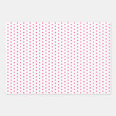 Heldere hete paastroze strepen op knapperig wit inpakpapier vel (Voorkant 3)