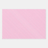 Heldere hete paastroze strepen op knapperig wit inpakpapier vel (Voorkant 2)