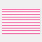 Heldere hete paastroze strepen op knapperig wit inpakpapier vel (Voorkant)