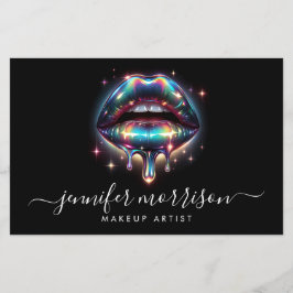Heldere Holografische Lips Make-up Artiest, Schoon Flyer