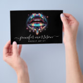 Heldere Holografische Lips Make-up Artiest, Schoon Flyer (Hand)