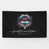 Heldere Holografische Lips Make-up Artiest, Schoon Spandoek (Horizontaal)