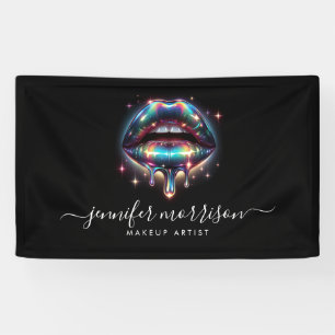 Heldere Holografische Lips Make-up Artiest, Schoon Spandoek