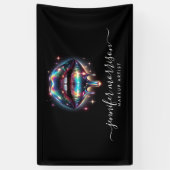 Heldere Holografische Lips Make-up Artiest, Schoon Spandoek (Verticaal)