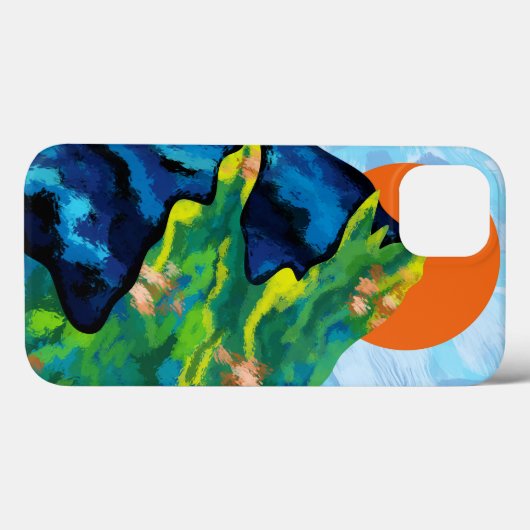 Heldere horizon Case-Mate iPhone case (Achterkant (horizontaal))