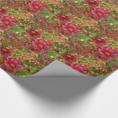 Heldere Hot Pink en gele Daisy bloemen Cadeaupapier (Hoek)