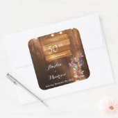 Heldere houten Stickers van het 50ste Jubileum (Envelop)