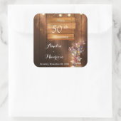 Heldere houten Stickers van het 50ste Jubileum (Tas)