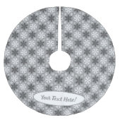 Heldere houtskool winter wit sneeuwvlok patroon kerstboom rok (Voorkant)