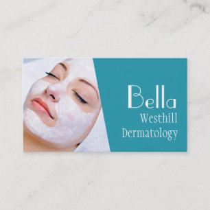Heldere huid Dermatoloog bloedbad in het gezicht Visitekaartje