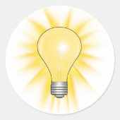 Heldere ideale lamp ronde sticker (Voorkant)