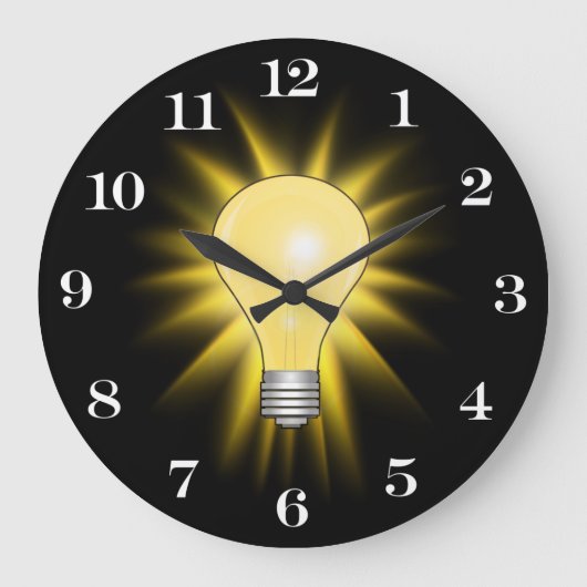 Heldere ideale lamp (verwisselbare nummers) grote klok (Voorkant)