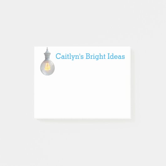 Heldere ideas Lightbulb | Sjabloon voor aangepaste Post-it® Notes (Voorkant)