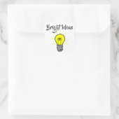 Heldere ideeën vierkante sticker (Tas)