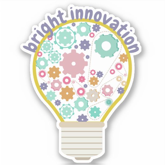 Heldere innovatie gloeilamp sticker (Voorkant)