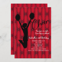 Heldere iriserende Silouhette Cheerleader Verjaard