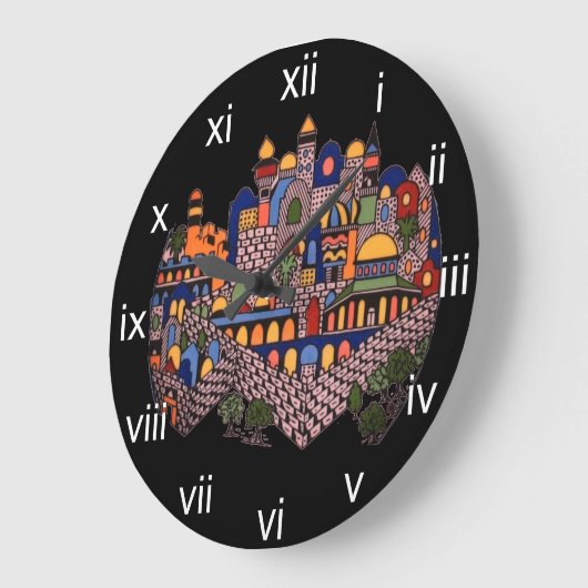 Heldere Jeruzalem wandklok (Hoek)