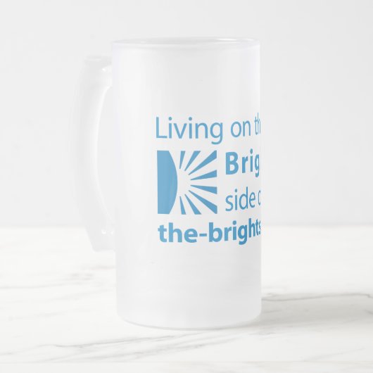 Heldere kant matglas bierpul (Voorkant links)