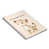 Heldere Kant van het Leven Cheetah Notitieboek (Rechterzijde)