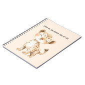 Heldere Kant van het Leven Cheetah Notitieboek (Linkerzijde)