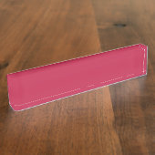 Heldere kastanjebruin (effen kleur) naambordje (Zijkant)