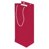 Heldere kastanjebruin (effen kleur) wijn cadeautas (Achterkant Gekanteld)