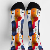 Heldere kerst met rode, blauwe en gouden sterren sokken (Top)