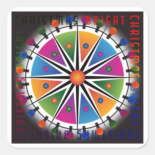 Heldere Kerst stickers (Voorkant)