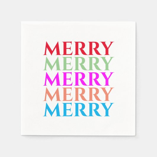 Heldere kerst vrolijke servetten (Voorkant)