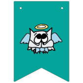 Heldere kerstbanner met feestritters vlaggetjes (Derde vlag)