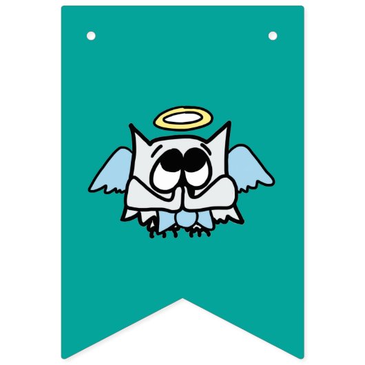 Heldere kerstbanner met feestritters vlaggetjes (Derde vlag)