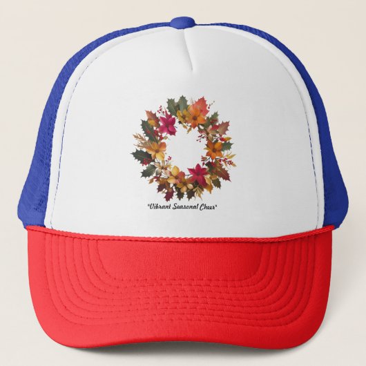 "Heldere kerstbloei" Trucker Pet (Voorkant)
