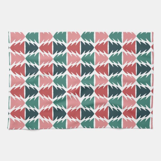 Heldere kerstboom keukenhanddoek (Horizontaal)