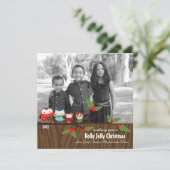 Heldere kerstfeestkaarten feestdagenkaart (Staand voorkant)