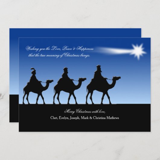 Heldere kerstkaart (Voorkant / Achterkant)