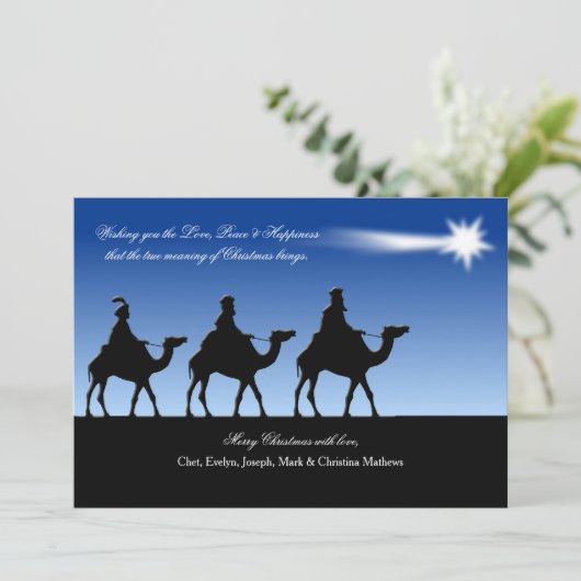 Heldere kerstkaart (Staand voorkant)