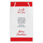 Heldere Kerstman Vrolijk Kerstfeest Vader Kerstmis Klein Cadeauzakje (Achterkant)