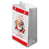 Heldere Kerstman Vrolijk Kerstfeest Vader Kerstmis Klein Cadeauzakje (Voorkant Gekanteld)