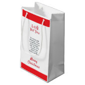 Heldere Kerstman Vrolijk Kerstfeest Vader Kerstmis Klein Cadeauzakje (Achterkant Gekanteld)