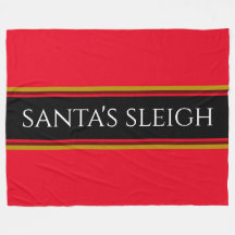 Heldere Kerstmis Rode Strepen Santa's Sleigh Tekst