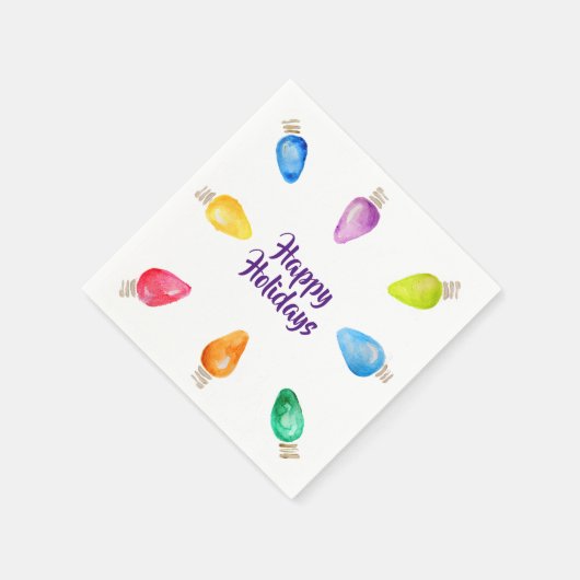 Heldere kerstpannen, Prettige feestdagen papier Servet (Hoek)