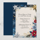 Heldere kerststerren kaart (Voorkant / Achterkant)