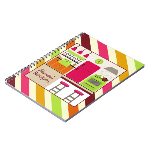 Heldere keuken- en tapes-laptop notitieboek (Linkerzijde)