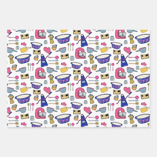 Heldere keuken maakt het patroon van de afschuimba inpakpapier vel (Voorkant 3)