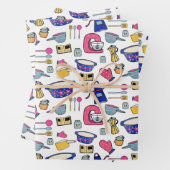 Heldere keuken maakt het patroon van de afschuimba inpakpapier vel (In situ)