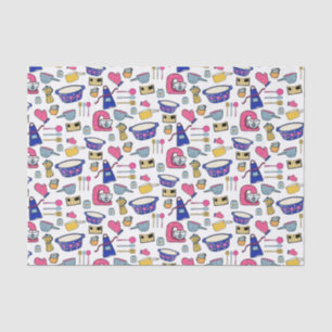 Heldere keuken maakt het patroon van de afschuimba tissuepapier