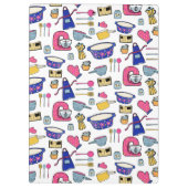 Heldere keukengerei met kookpan klembord (Achterkant)