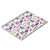 Heldere keukengerei met kookpan notitieboek (Linkerzijde)