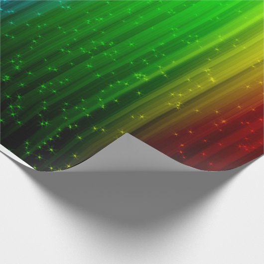 Heldere & Klassieke Regenboog met Ster Wrapping Pa Cadeaupapier (Hoek)