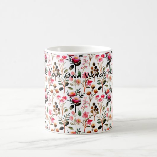 Heldere kleine bloem waterverf geschenken koffieli koffiemok (Center)